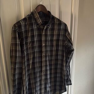 Izod Black and White Casual Button Down Shirt